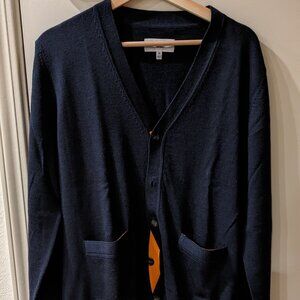 Jack Spade Cardigan - Navy Blue Wool Medium